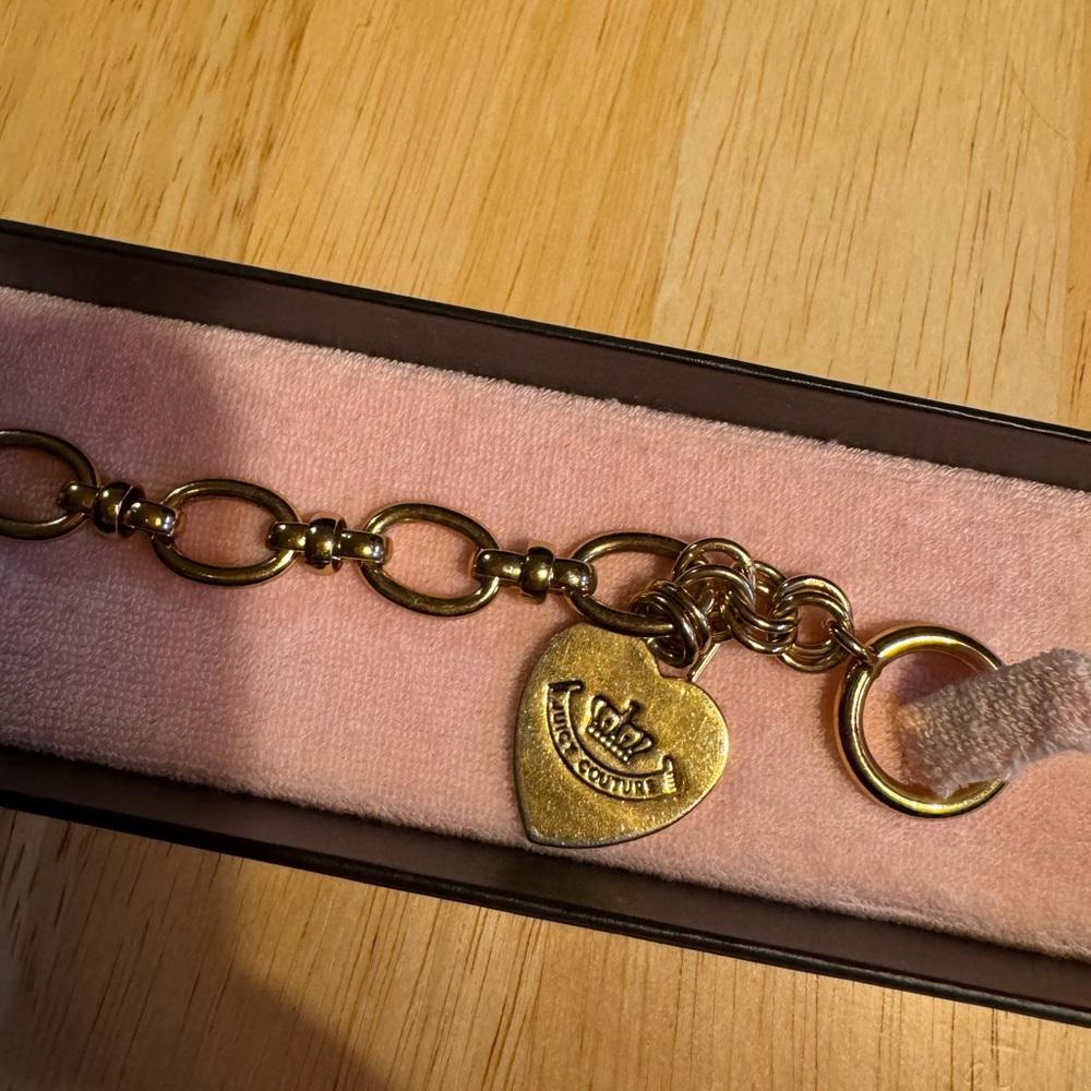 Juicy Couture "Royal Couture" Gold Charm Bracelet